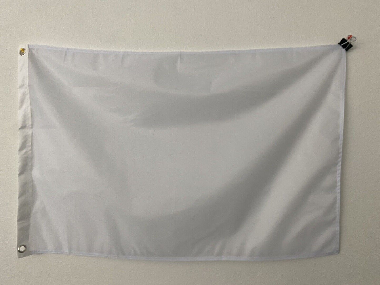 2x3 FT Solid Color Blank Polyester Flag - WHITE - Free Shipping