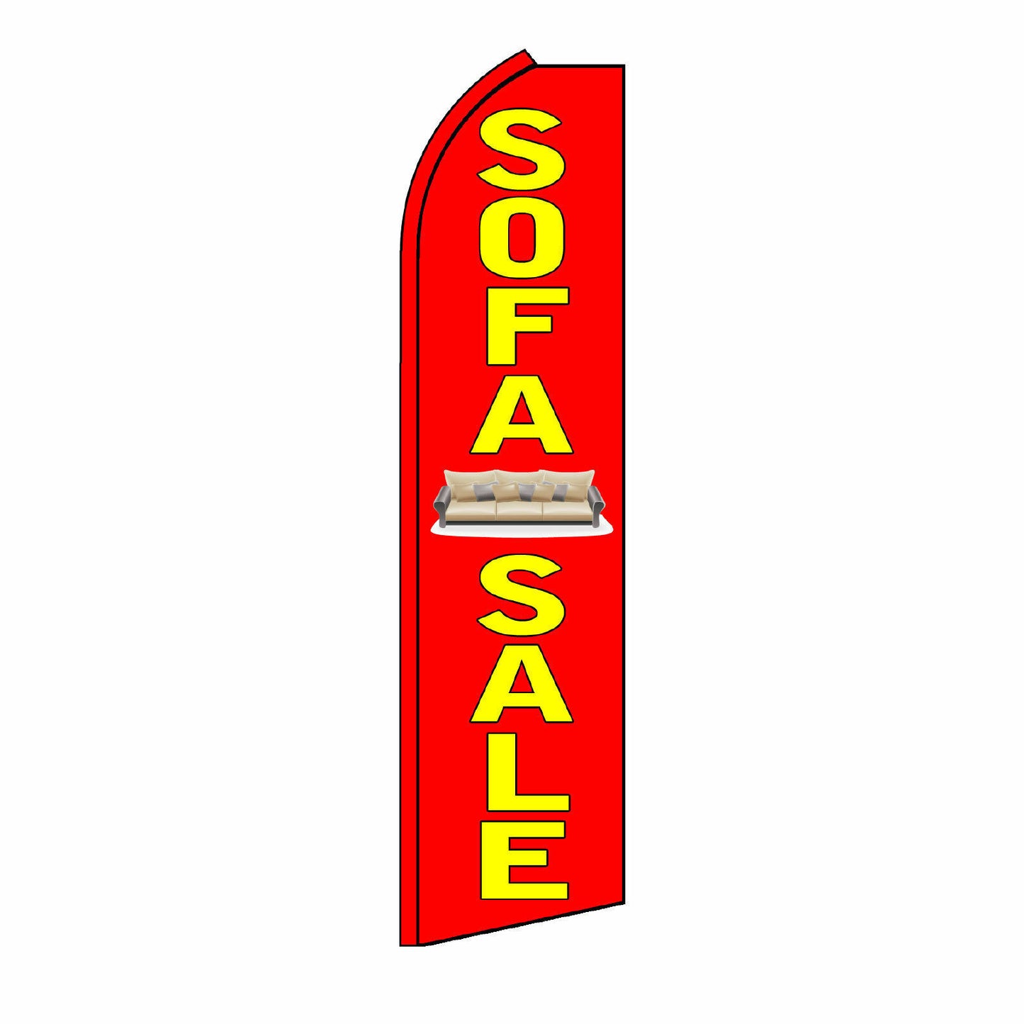 SOFA SALE Red FLUTTER FEATHER FLAG Tall Swooper Advertising Sign Banner On Sale*