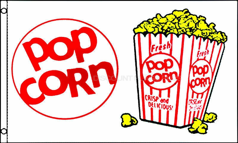 3x5 Advertising Pop Corn Popcorn Flag 3'x5' Banner Brass Grommets-New