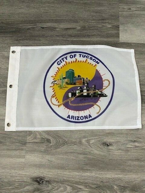 12" x 18"  City of Tucson, Arizona Flag  12x18 Banner Brass Grommets43