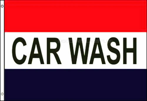 CAR WASH Flag 3x5 Polyester-New