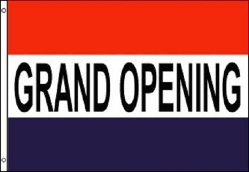 3 Pack -3x5 GRAND OPENING R/W/B Flag Business Banner Advertising