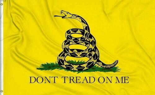 Don't Tread On Me Flag 3x5 Ft Yellow Tea Party Rattlesnake Gadsden-New