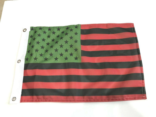 Afro American Flag 12" x 18" IAfrican American Black Lives Matter USA Red Green3