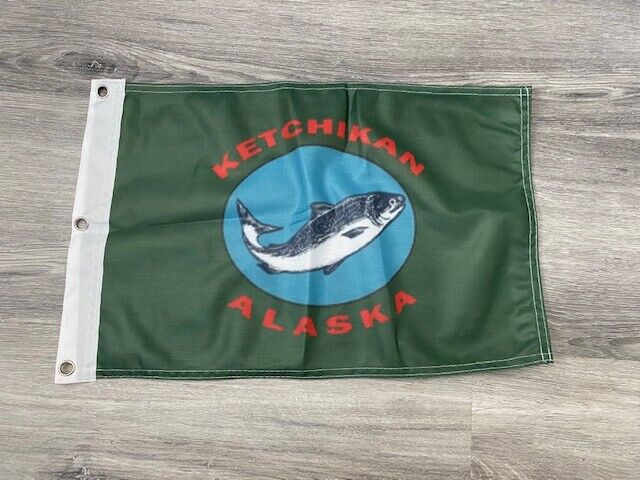 12 x 18 12" x 18" City Ketchikan, Alaska Flag Banner Grommets37