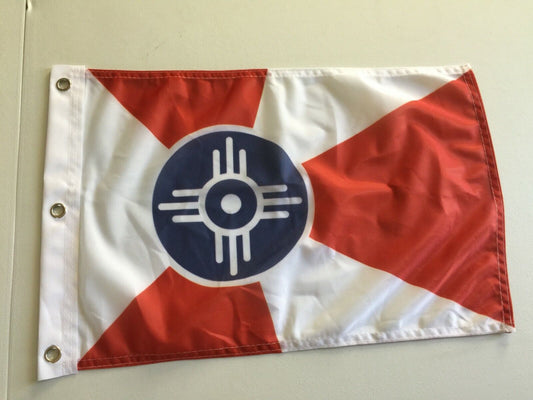 City of Wichita Kansas Flag Size12" x 18" 12x18 Car Boat 19