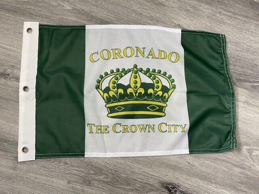 12 x 18 12" x 18" City Coronado, California Flag Banner Grommets41