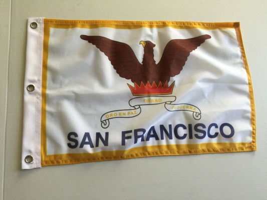 12" x 18"  City of San Francisco California Flag 12 x 18  Banner Brass Grommets3