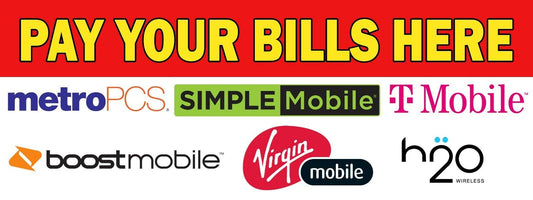 3ft x 8ft Pay Your Bills Here Vinyl Banner- New-Free Shipping