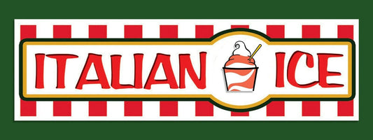 3ft x 8ft Italian Ice Vinyl Banner- New-Free Shipping