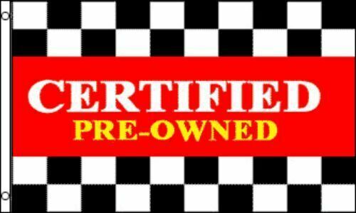 "CERTIFIED " flag 3x5 ft checker-New