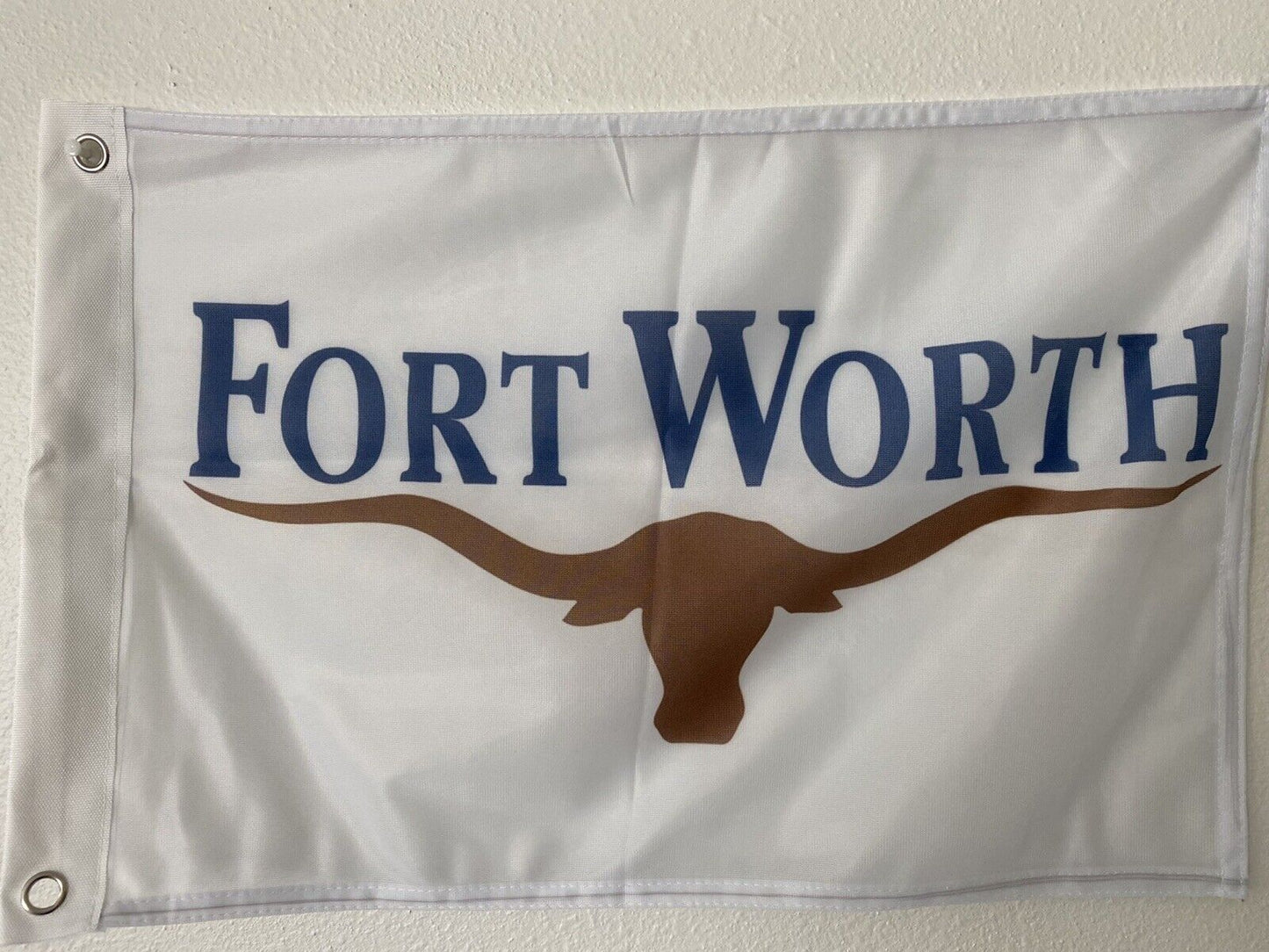 12 x 18 12" x 18" City Fort Worth, Texas  Flag Banner Grommets39