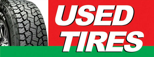 3ft x 8ft Used Tires Vinyl Banner- New-Free Shipping